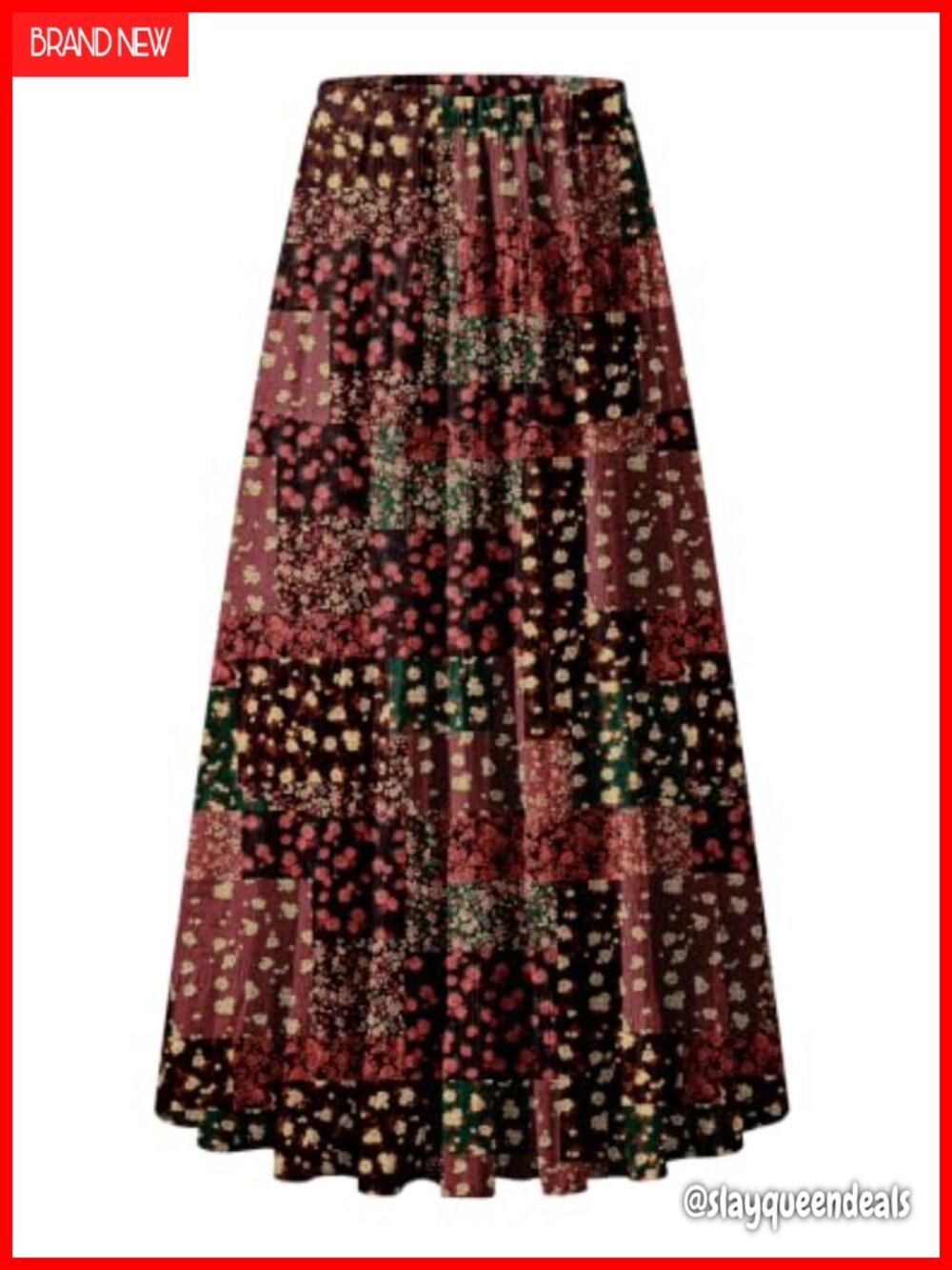 Women's Chiffon A-Line Midi Skirt High Waist Pleated Fully Lined Pockets
